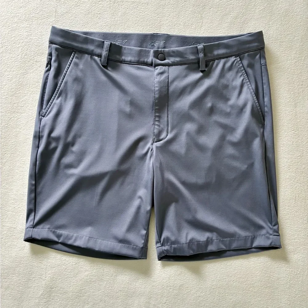Greg Norman Golf Shorts Men’s 36 Gray Stretch Performance Moisture Wicking